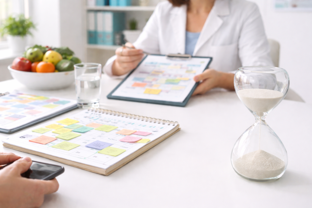 Plan nutricional personalizado con planificación mensual, seguimiento profesional y enfoque sostenible.